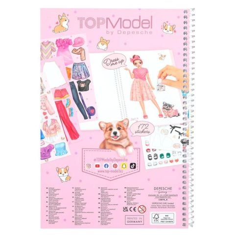 Đồ chơi BST thiết kế nhãn dán Topmodel dress me up big corgi 0412074 