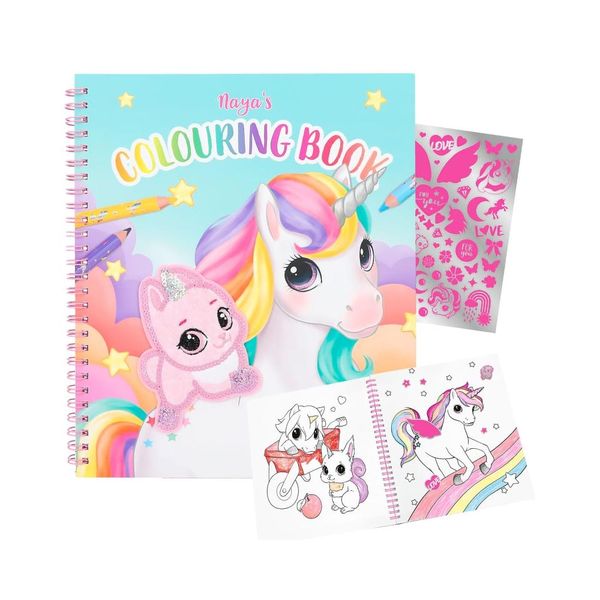 23win08 com BST thiết kế tô màu Ylvi colouring book with unicorn and sequins 0412492