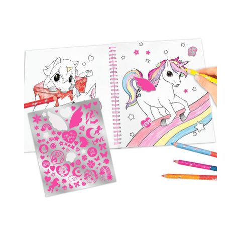  Ylvi colouring book with unicorn and sequins 