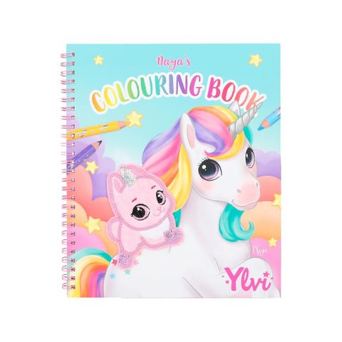  Ylvi colouring book with unicorn and sequins 