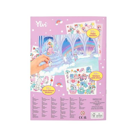  Đồ chơi BST thiết kế tô màu kèm sticker Ylvi create your unicorn world 