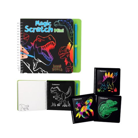  Đồ chơi BST thiết kế kỳ diệu Dino world mini magic-scratch book 0412733 