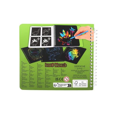  Đồ chơi BST thiết kế kỳ diệu Dino world mini magic-scratch book 0412733 