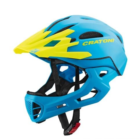  Mũ bảo hiểm cao cấp Cratoni blue-lime matt size s-m 