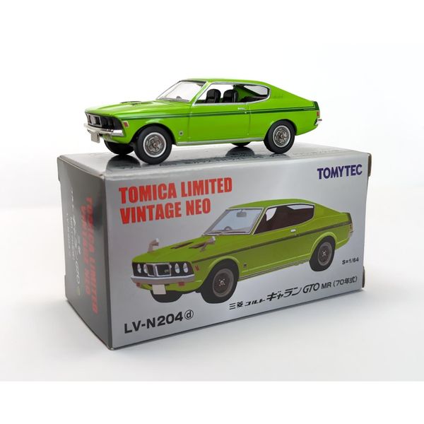 Mô hình Tomytec Tomica Limited Vintage Neo 1/64 LV-N204d Mitsubishi Colt Galant GTO MR 70 Green