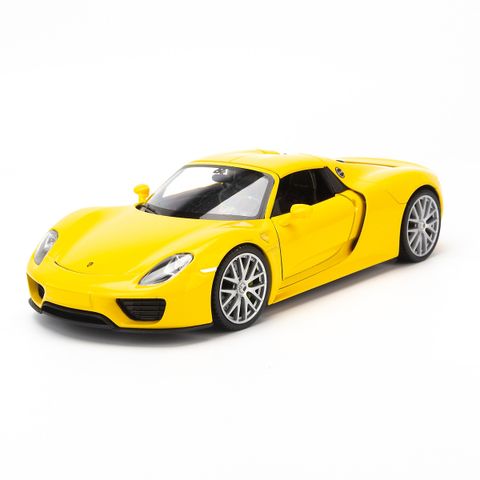  Mô hình xe Porsche 918 Spyder (Hard-Top) 1:24 Welly- 24055HW- Yellow 