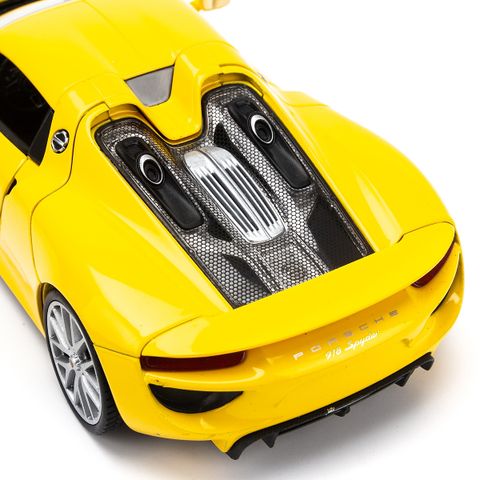  Mô hình xe Porsche 918 Spyder (Hard-Top) 1:24 Welly- 24055HW- Yellow 