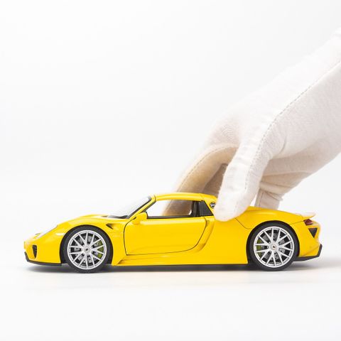  Mô hình xe Porsche 918 Spyder (Hard-Top) 1:24 Welly- 24055HW- Yellow 