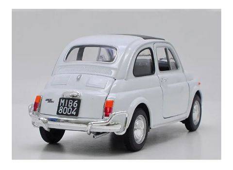  Xe mô hình 1:18 Welly Fiat 500 Nuova 1957 màu trắng 