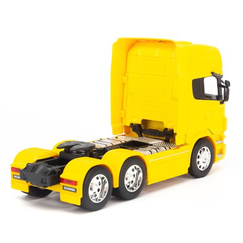  Mô hình đầu kéo Scania V8 R730 (6x4) 1:32Welly-32670L-Yellow 