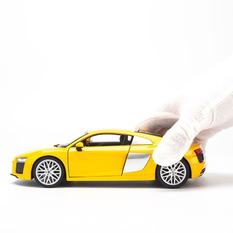  Mô hình xe Audi R8 V10 2016 1:24 Welly-24065W- Yellow 