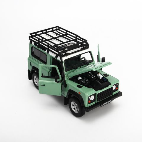  Mô hình xe Land Rover Defender Offroad Edittion 1:24 Welly Green 