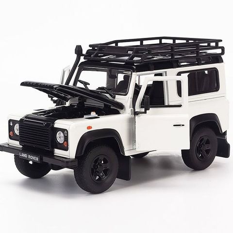  Mô hình xe Land Rover Defender Offroad Edittion 1:24 Welly White 