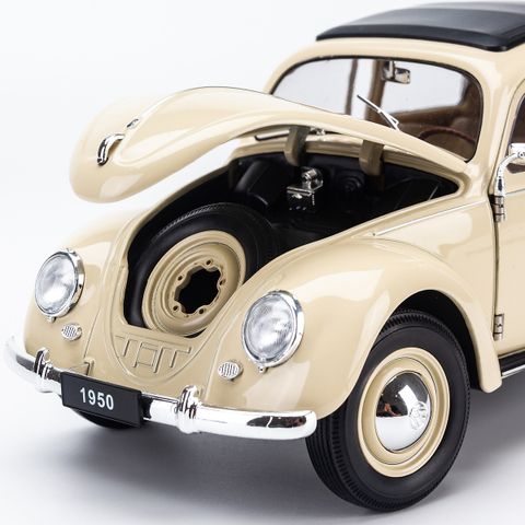  Mô hình Volkswagen Classic Beetle 1:18 Welly- 18040W-Cream 