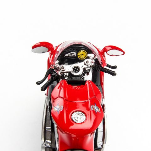  Mô hình xe mô tô MV Agusta F4S 1:18 Welly- 12153- Red 