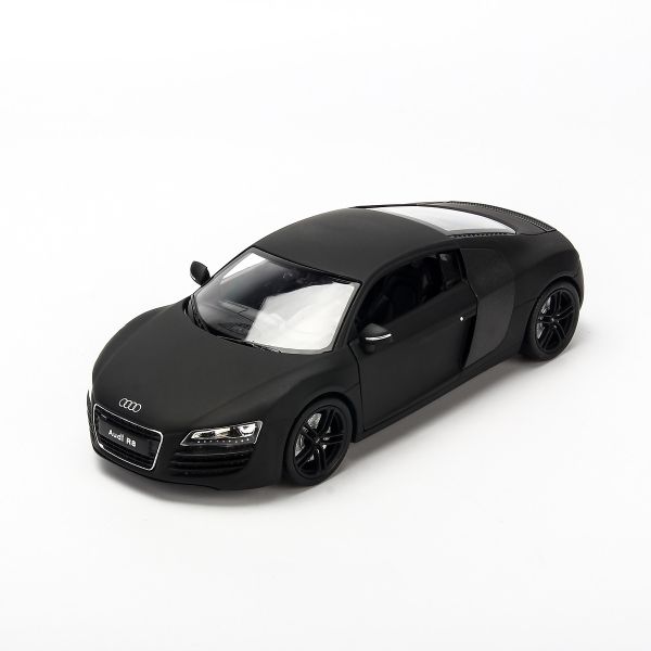 Mô hình xe Audi R8 1:24 Welly- 22493-Matte Black