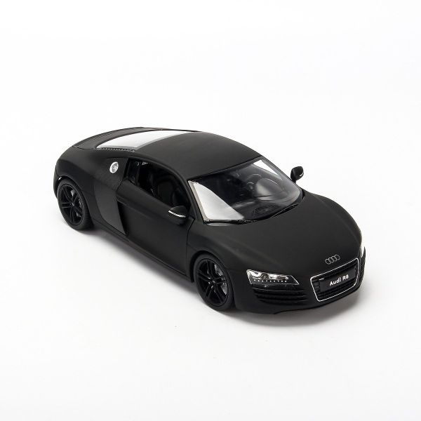 Mô hình xe Audi R8 1:24 Welly- 22493-Matte Black