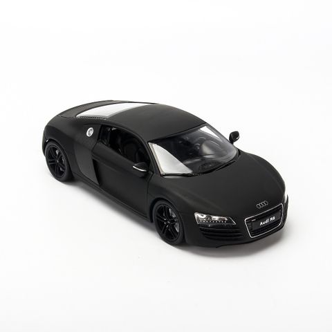  Mô hình xe Audi R8 1:24 Welly- 22493-Matte Black 