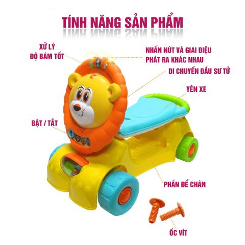  XE TẬP ĐI SƯ TỬ KẾT HỢP XE CHÒI CHÂN SCOOTER WINFUN 