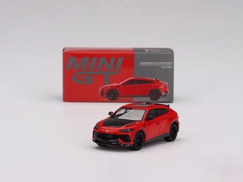  Xe mô hình MINI GT 1/64 Lamborghini Urus Performance Rosso Mars Left Handle 