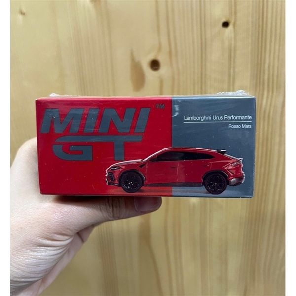  MINI GT 1/64 Lamborghini Urus Performance Rosso Mars Left Handle 
