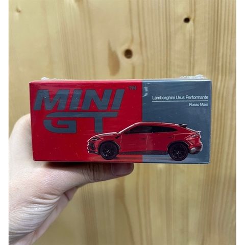  Xe mô hình MINI GT 1/64 Lamborghini Urus Performance Rosso Mars Left Handle 
