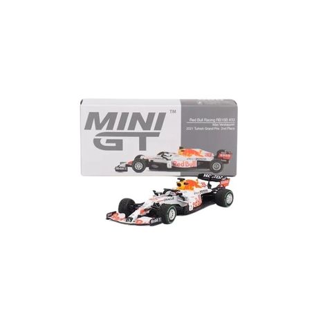  Xe mô hình MINI GT 1/64 Red Bull RB16B 2021 Second Place Winner #33 Turkish Grand Prix Max Verstappen 