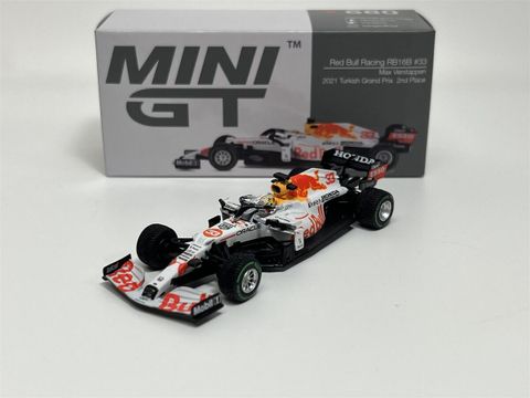  Xe mô hình MINI GT 1/64 Red Bull RB16B 2021 Second Place Winner #33 Turkish Grand Prix Max Verstappen 