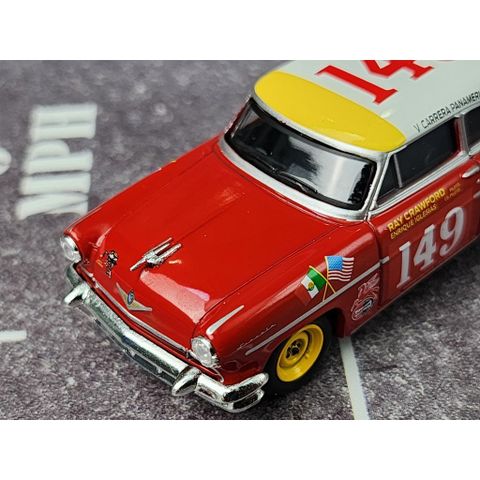  Xe mô hình Mini GT #611 Lincoln Capri 1954 Carrera Panamericana Class Winner 