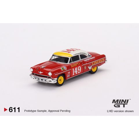  Xe mô hình Mini GT #611 Lincoln Capri 1954 Carrera Panamericana Class Winner 
