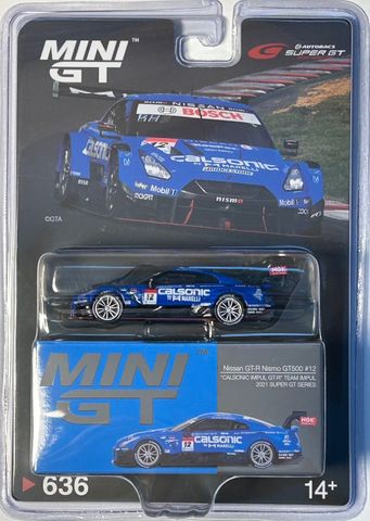  Mô hình xe Mini GT Nissan GTR Nismo GT500 #12 Team Impul 2021 Super GT Series 