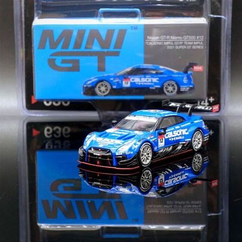  Mô hình xe Mini GT Nissan GTR Nismo GT500 #12 Team Impul 2021 Super GT Series 