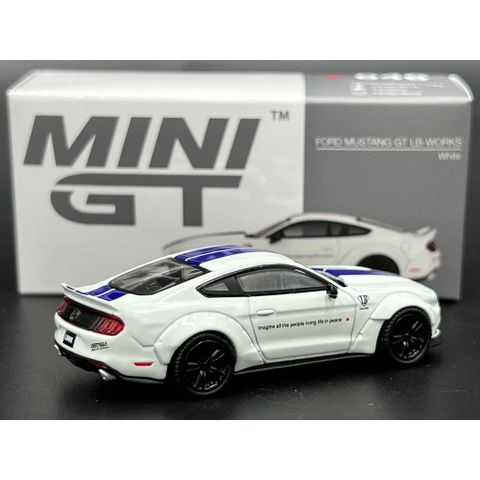  Xe mô hình MINI GT 1/64 LBWORKS Ford Mustang White (RHD) 
