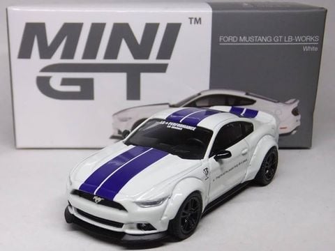  Xe mô hình MINI GT 1/64 LBWORKS Ford Mustang White (RHD) 