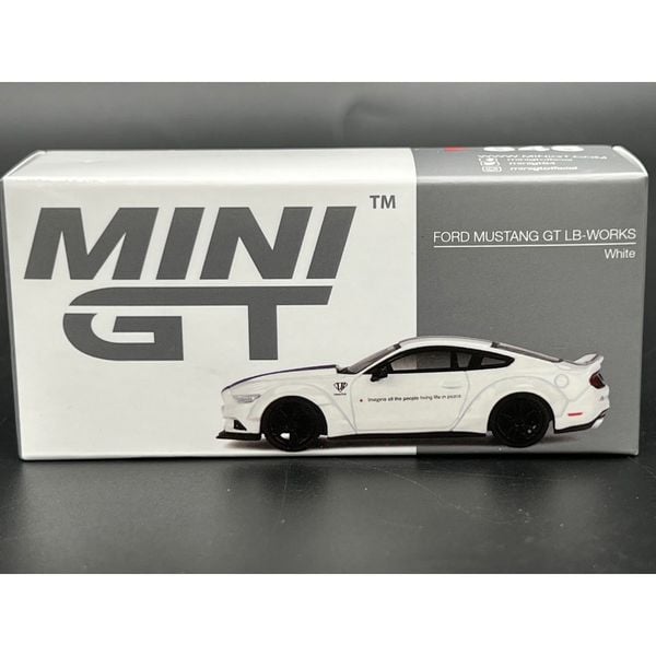 Xe hơi mô hình MINI GT 1/64 LBWORKS Ford Mustang White (RHD)