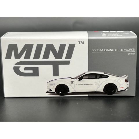  Xe mô hình MINI GT 1/64 LBWORKS Ford Mustang White (RHD) 