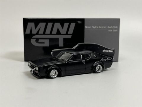  Xe mô hình MINI GT 1/64 Nissan Skyline Kenmeri Liberty Walk, Matte Black 