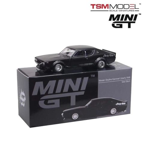  Xe mô hình MINI GT 1/64 Nissan Skyline Kenmeri Liberty Walk, Matte Black 