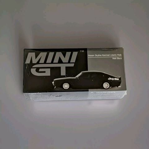  Xe mô hình MINI GT 1/64 Nissan Skyline Kenmeri Liberty Walk, Matte Black 
