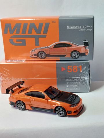  Xe mô hình MINI GT 1/64 Nissan Silvia S15 D-MAX Metallic Orange Right Handle 