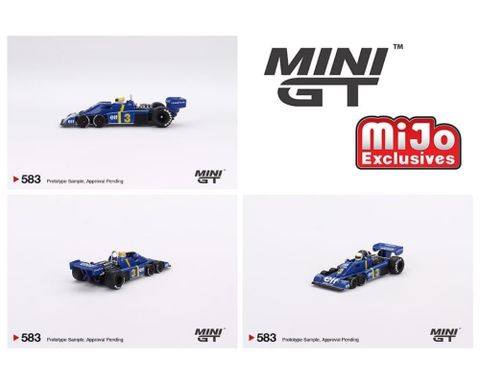  Xe mô hình MINI GT 1/64 Tyrrell P34 Swedish GP 1976 Winner #3 Jody Scheckter 