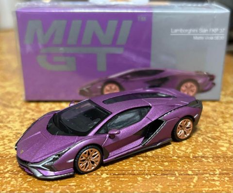  MINI GT 1/64 Lamborghini Cyan FKP 37 SE30 Matte Viola Left Handle, Hong Kong Limited 