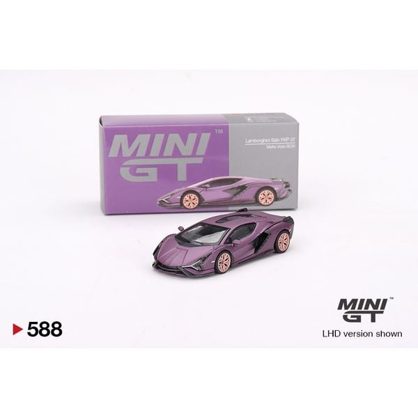 MINI GT 1/64 Lamborghini Cyan FKP 37 SE30 Matte Viola Left Handle, Hong Kong Limited