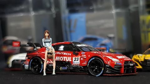  MINI GT Nissan GT-R Nismo GT500 #23 MOTUL AUTECH NISMO ​2021 SUPER GTR #595 