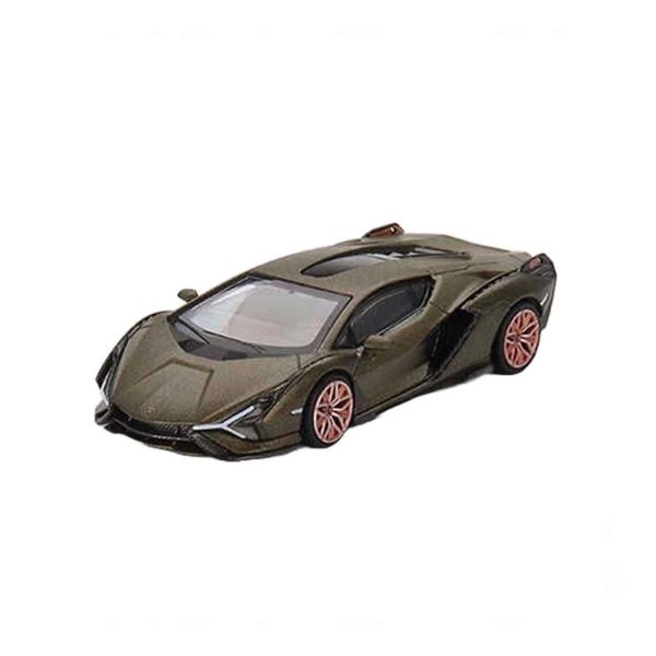 MINI GT 1/64 Lamborghini Cyan FKP 37 Presentation (Left Handle) Assembled