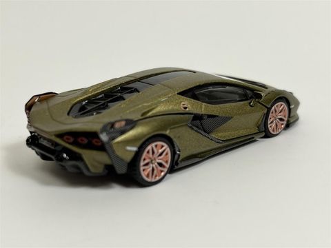  Xe mô hình MINI GT 1/64 Lamborghini Cyan FKP 37 Presentation (Left Handle) Assembled 