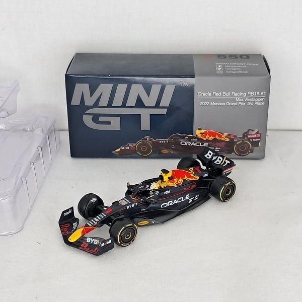 MINI GT 1/64 Oracle Red Bull Racing RB18 2022 3rd Place Winner #1 Monaco Grand Prix Max Verstappen