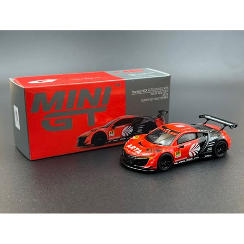  Xe mô hình MINI GT 1/64 Honda NSX GT3 EVO22 SUPER GT Series 2022#55 ARTA (Left Handle) Japan Limited 