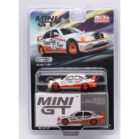  Xe mô hình Mini GT 1:64 Mercedes-Benz 190E 2.5-16 Evolution II #7 “East” 1991 DTM 