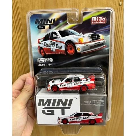  Xe mô hình Mini GT 1:64 Mercedes-Benz 190E 2.5-16 Evolution II #7 “East” 1991 DTM 
